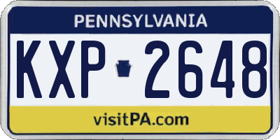 PA license plate KXP2648