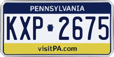 PA license plate KXP2675