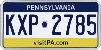 PA license plate KXP2785
