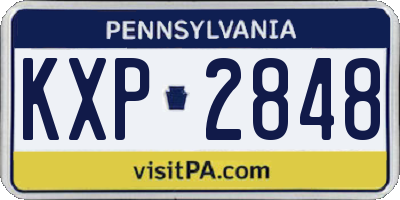 PA license plate KXP2848