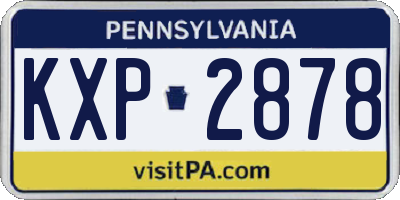 PA license plate KXP2878
