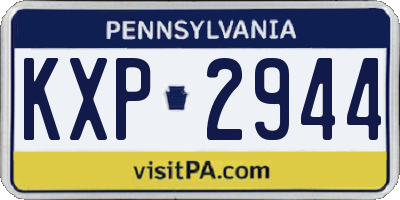 PA license plate KXP2944