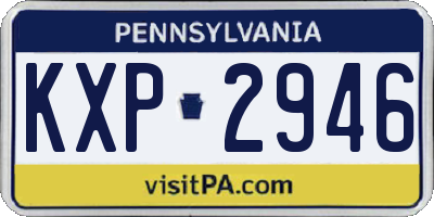 PA license plate KXP2946