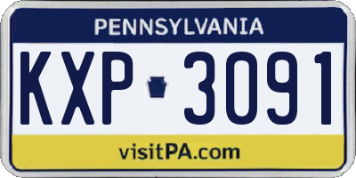 PA license plate KXP3091