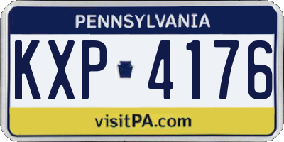 PA license plate KXP4176