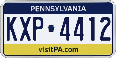 PA license plate KXP4412