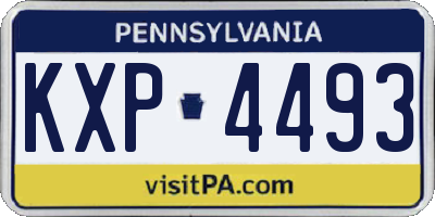 PA license plate KXP4493