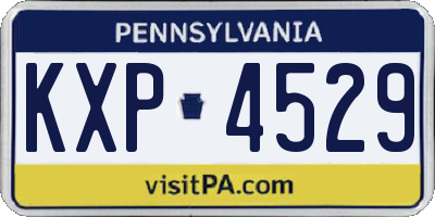 PA license plate KXP4529