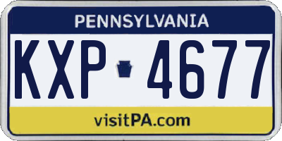 PA license plate KXP4677