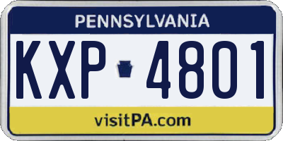 PA license plate KXP4801