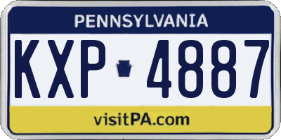 PA license plate KXP4887