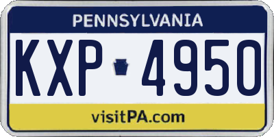 PA license plate KXP4950