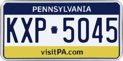 PA license plate KXP5045