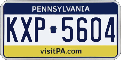 PA license plate KXP5604
