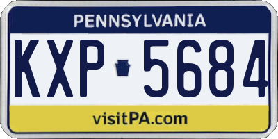 PA license plate KXP5684