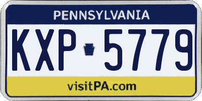 PA license plate KXP5779