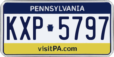PA license plate KXP5797