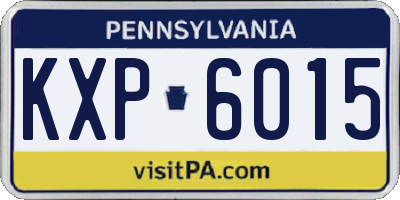PA license plate KXP6015
