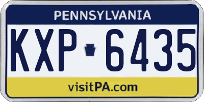 PA license plate KXP6435