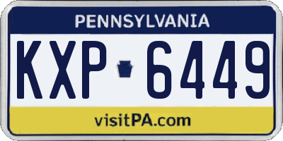 PA license plate KXP6449