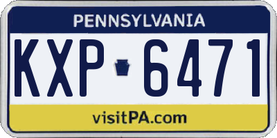 PA license plate KXP6471