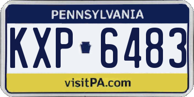 PA license plate KXP6483