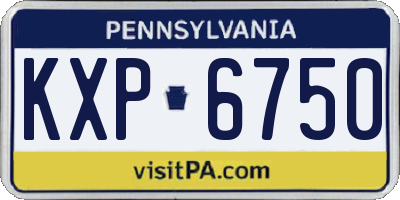 PA license plate KXP6750