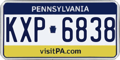 PA license plate KXP6838