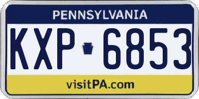 PA license plate KXP6853