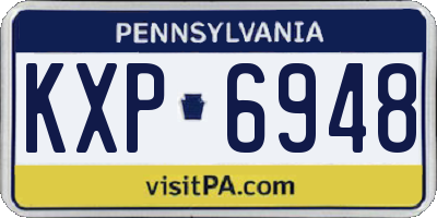 PA license plate KXP6948