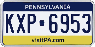 PA license plate KXP6953