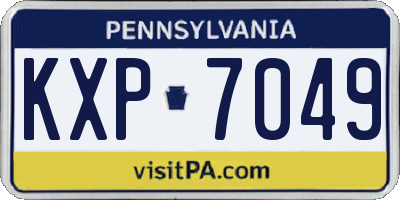 PA license plate KXP7049