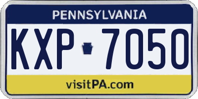 PA license plate KXP7050