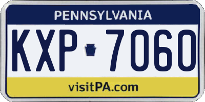 PA license plate KXP7060