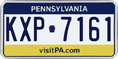 PA license plate KXP7161