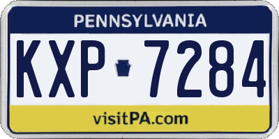 PA license plate KXP7284
