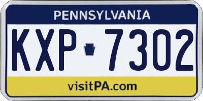 PA license plate KXP7302