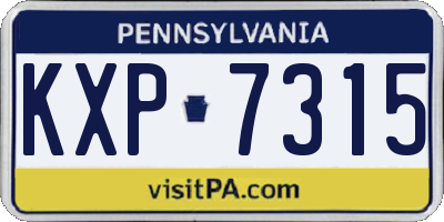 PA license plate KXP7315