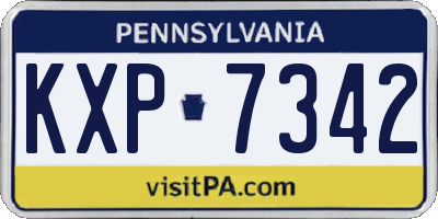 PA license plate KXP7342