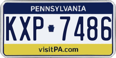 PA license plate KXP7486