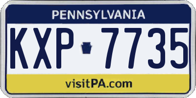 PA license plate KXP7735
