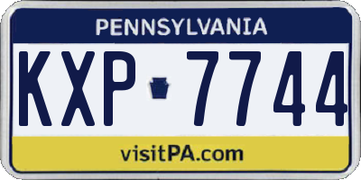 PA license plate KXP7744
