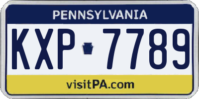 PA license plate KXP7789