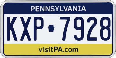 PA license plate KXP7928