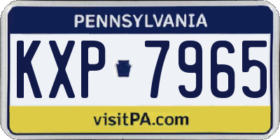 PA license plate KXP7965