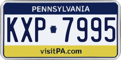 PA license plate KXP7995
