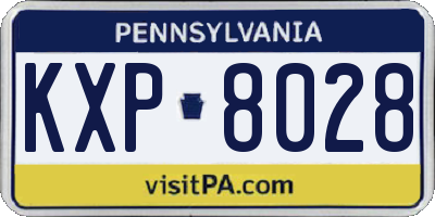 PA license plate KXP8028