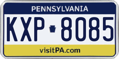 PA license plate KXP8085