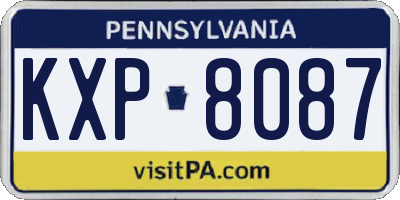 PA license plate KXP8087