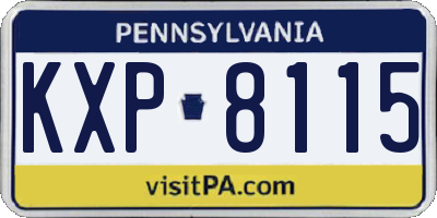 PA license plate KXP8115